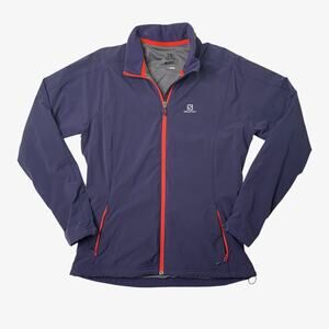Salomon Jacket Womens Large Navy ClimaWind Insulated Cold Weather Trail Running